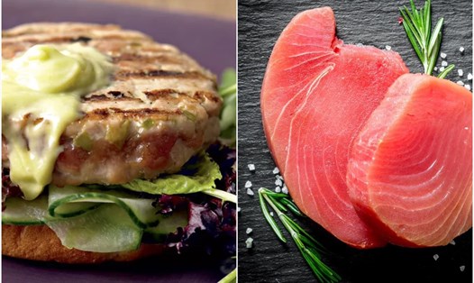 Burger cá ngừ với wasabi giúp tăng protein, đánh tan mỡ bụng. Đồ họa: Thanh Ngọc