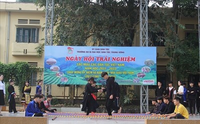 Một hoạt động ngoại khóa của Trường dự bị đại học trung ương. Ảnh: Ủy ban Dân tộc