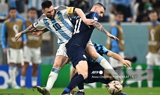 Lionel Messi đã có trận đấu tuyệt hay trước Croatia khi ghi 1 bàn, kiến tạo 1 bàn. Ảnh: AFP