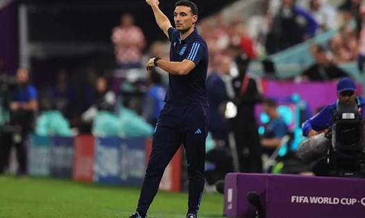 Huấn luyện viên Lionel Scaloni giúp tuyển Argentina vào chung kết World Cup sau 8 năm. Ảnh: AFP