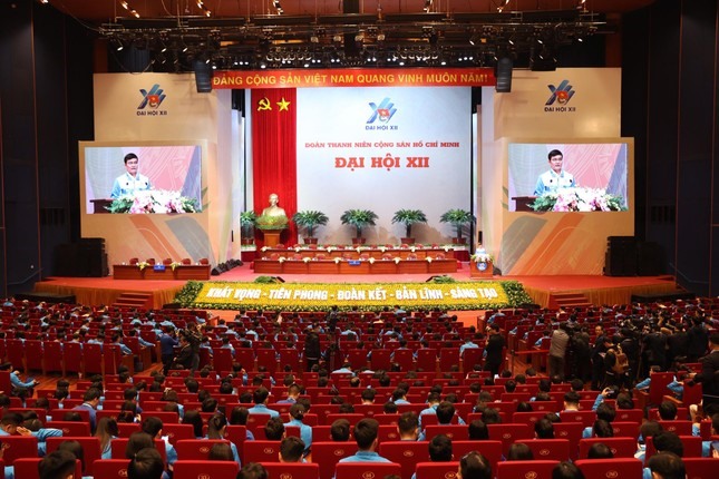 Khai mạc Đại hội Đoàn toàn quốc lần thứ XII. Ảnh: Hữu Chánh