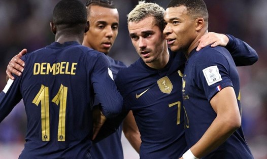 Tuyển Pháp đối đầu với Maroc tại bán kết World Cup 2022. Ảnh: AFP