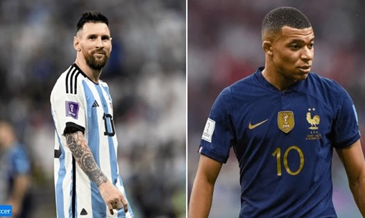 Chung kết World Cup 2022 là trận đấu trong mơ giữa Argentina - Pháp, với cuộc đối đầu giữa Messi và Mbappe. Ảnh: Chụp màn hình