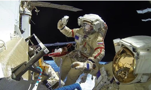 Các phi hành gia Nga đang làm nhiệm vụ trong không gian. Ảnh: Cơ quan Hàng không Vũ trụ Nga