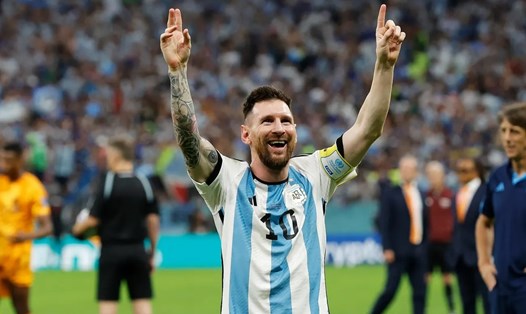 Chưa có kì World Cup nào, Messi vui vẻ như lần này. Ảnh: AFP