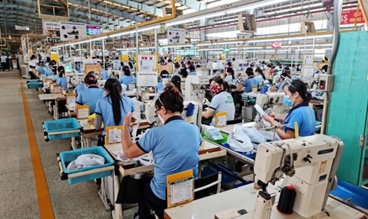 Công nhân ngành da giày tại Đồng Nai. Ảnh: Hà Anh Chiến