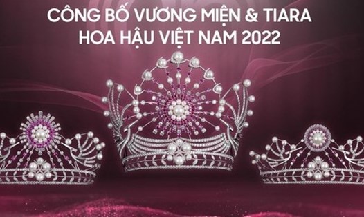 Cận cảnh 3 chiếc vương miện dành cho top 3 chung cuộc của Hoa hậu Việt Nam 2022. Ảnh: Ban tổ chức.