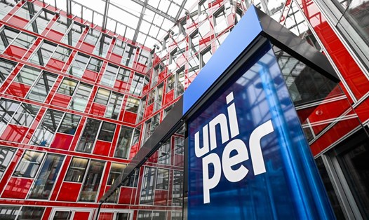 Logo của công ty khí đốt Đức Uniper. Ảnh: AFP
