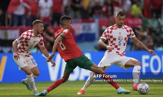 Maroc vs Croatia chạm trán nhau tại trận tranh hạng ba World Cup 2022. Ảnh: AFP