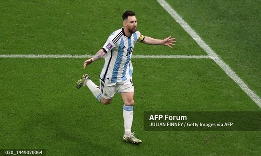 Messi sẽ phá vỡ hàng loạt kỷ lục trong sự nghiệp nếu cùng tuyển Argentina đánh bại tuyển Pháp. Ảnh: AFP