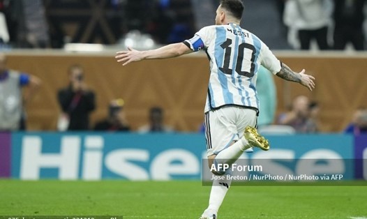 Lionel Messi lập kỉ lục mới tại World Cup. Ảnh: AFP