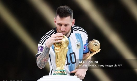 Messi đã có khoảnh khắc ngọt ngào tại World Cup 2022. Ảnh: AFP.