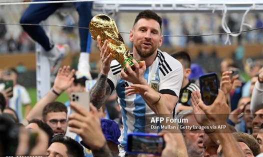 Messi trở thành nhà vô địch thế giới.  Ảnh: AFP