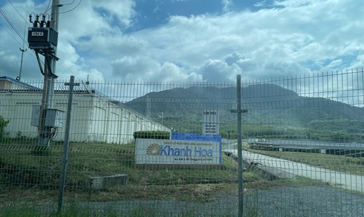 Nhà máy điện mặt trời AMI Khánh Hòa thi công trước thời điểm nhà nước giao đất, cho thuê đất. Ảnh Thu Cúc