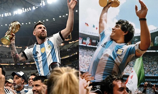 Messi đã sánh ngang với Maradona về sự vĩ đại. Ảnh: AFP/FIFA