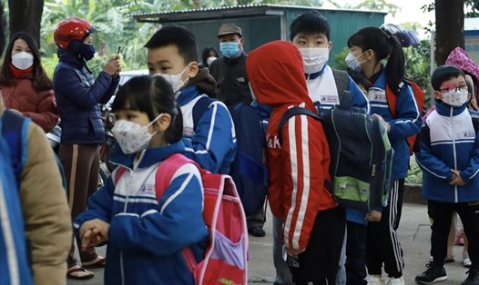 Trời rét dưới 10 độ C, học sinh mầm non, tiểu học ở Hà Nội được nghỉ học. Ảnh: Hải Nguyễn