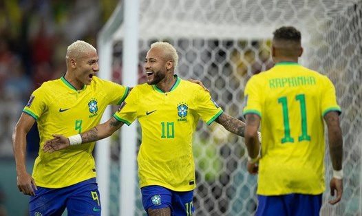 Richarlison và Neymar chiếm 3 trong số 10 đề cử bàn thắng đẹp nhất World Cup 2022. Ảnh: AFP