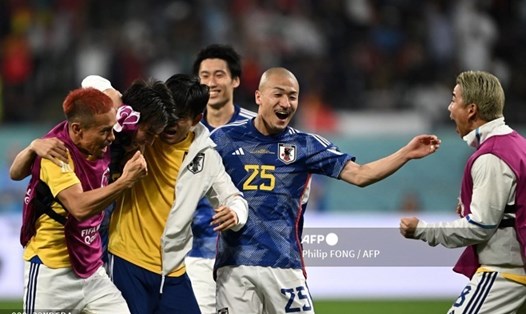 Tuyển Nhật Bản giành vé vào vòng 1/8 World Cup 2022 với vị trí nhất bảng E. Ảnh: AFP