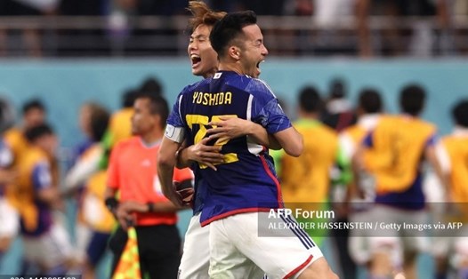 Tuyển Nhật Bản tiến vào vòng 1/8 World Cup 2022 với vị trí nhất bảng E. Ảnh: AFP