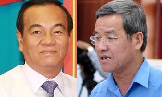 Cựu Bí thư Đồng Nai Trần Đình Thành (trái) và cựu Chủ tịch tỉnh Đồng Nai Đinh Quốc Thái. Ảnh: Bộ Công an
