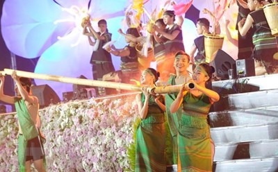 Hình ảnh tại lễ khai mạc Festival Hoa Đà Lạt lần thứ IX năm 2022. Ảnh: TTXVN