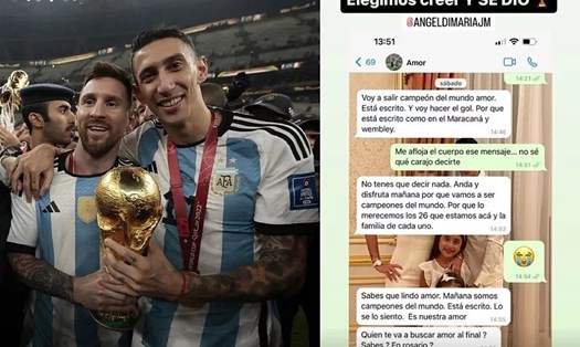 Angel di Maria cùng Lionel Messi góp sức giúp tuyển Argentina vô địch World Cup 2022. Ảnh: Marca