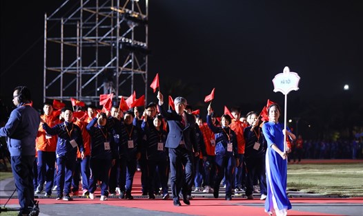 Đoàn Hà Nội dẫn đầu thành tích tại Đại hội Thể thao toàn quốc 2022. Ảnh: Bùi Lượng
