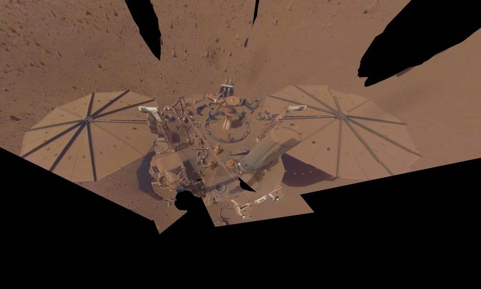 Tàu đổ bộ sao Hỏa InSight của NASA. Ảnh: NASA