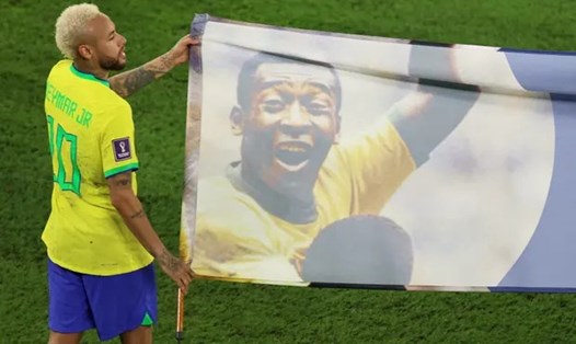 Neymar và thông điệp động viên sức khỏe của Pele tại World Cup 2022.  Ảnh: AFP