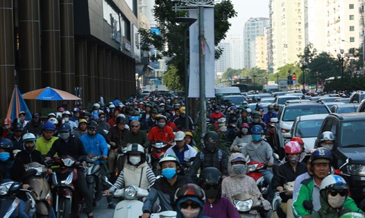 Ùn tắc giao thông tại Hà Nội đang diễn biến phức tạp. Ảnh: Phạm Đông