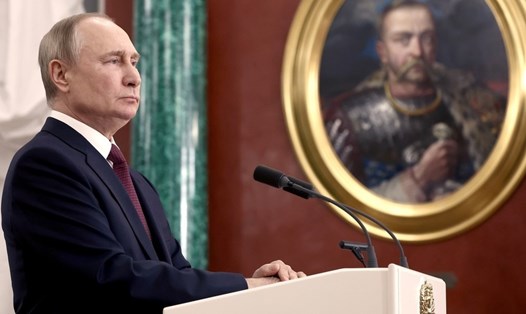 Tổng thống Nga Vladimir Putin bình luận về nền kinh tế Nga hôm 22.12. Ảnh: Sputnik