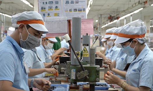 Người lao động Công ty TNHH Tokin Electronics ở KCN Loteco Long Bình, TP Biên Hoà, tỉnh Đồng Nai. Ảnh: Hà Anh Chiến