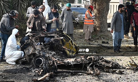 Vụ đánh bom xe liều chết xảy ra ngày 23.12 ở Pakistan. Ảnh: AFP