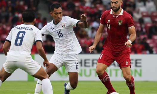 Tuyển Indonesia ép sân trong hiệp 2 nhưng chưa gia tăng cách biệt. Ảnh: PSSI