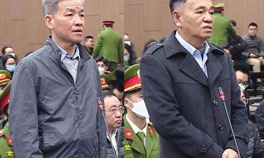Hai cựu Chủ tịch, Bí thư Đồng Nai Đinh Quốc Thái, Trần Đình Thành (từ trái qua) nhận hối lộ từ Chủ tịch Công ty AIC. Ảnh: Hà Long