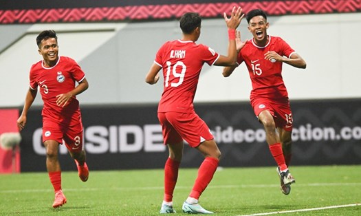 Singapore có trận thắng vất vả trên sân nhà trước Myanmar ở trận ra quân AFF Cup 2022. Ảnh: FAS