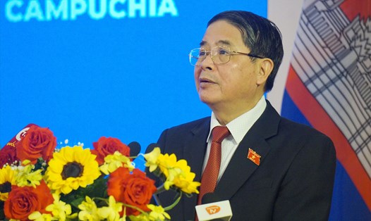 Ông Nguyễn Đức Hải - Phó Chủ tịch Quốc hội phát biểu khai mạc hội thảo trao đổi kinh nghiệm giữa Việt Nam - Campuchia. Ảnh: Thuỳ Trang