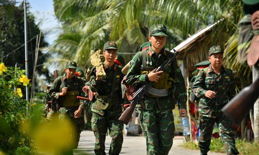Tết Quân - Dân năm 2023 được tỉnh Kiên Giang thực hiện tại xã Vĩnh Hòa Hưng Bắc, huyện Gò Quao. Ảnh: Phương Vũ