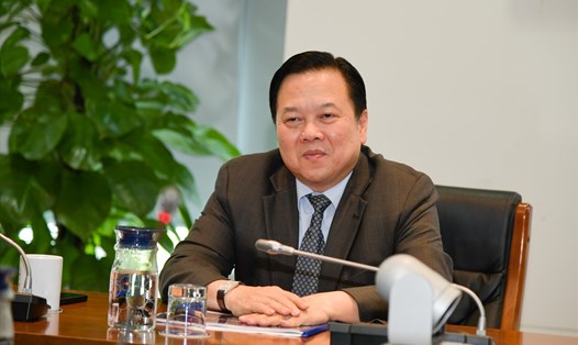 Uỷ viên Trung ương Đảng, Chủ tịch Ủy ban Quản lý vốn nhà nước tại doanh nghiệp Nguyễn Hoàng Anh. Ành: LP