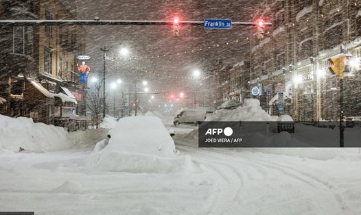 Có 27 người chết trong bão tuyết ở Mỹ. Ảnh: AFP