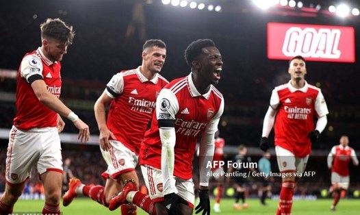 Arsenal thắng trận thứ 13 trong số 15 trận đã đấu tại Premier League. Ảnh: AFP