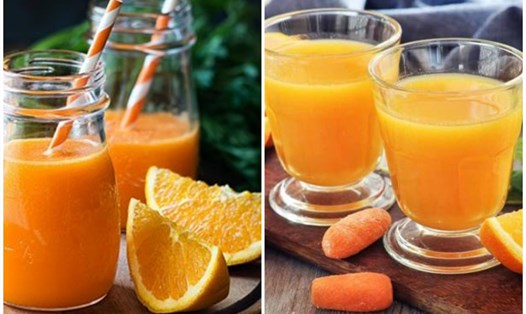 Nước ép cam và cà rốt giúp tăng cường miễn dịch trong mùa đông. Đồ họa: Thanh Ngọc