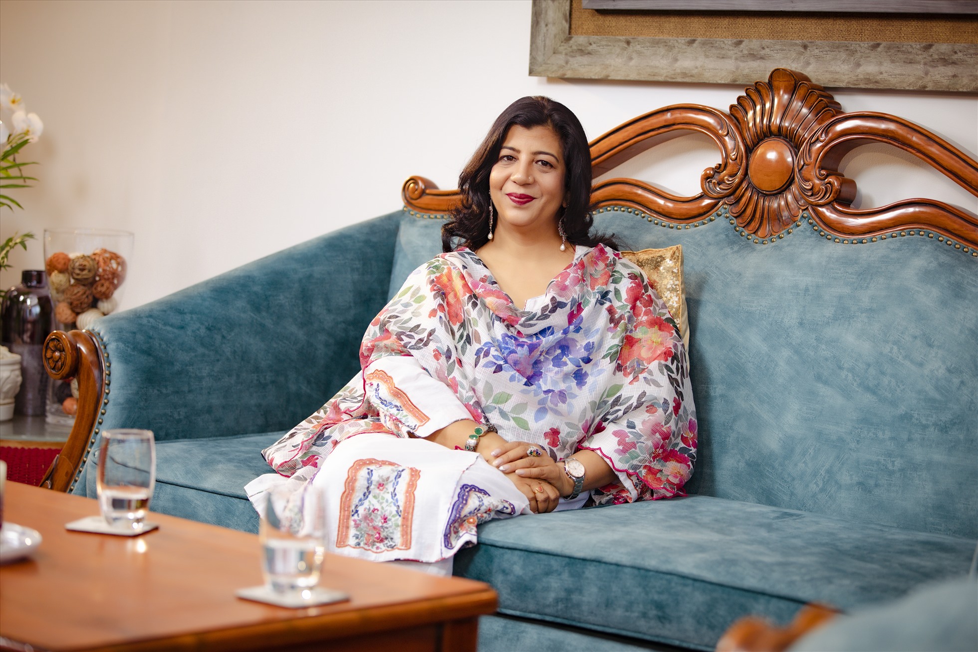 Phu nhân Tham tán Ấn Độ. Ảnh: CTCC.