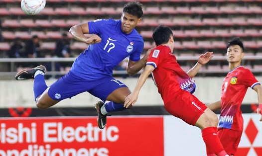 Tuyển Singapore (áo xanh) thắng trận thứ 2 liên tiếp ở AFF Cup 2022. Ảnh: FAS