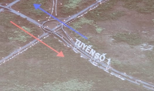 Mô hình tuyến số 1 kết nối sân bay Long Thành giai đoạn 1. Ảnh: Hà Anh Chiến
