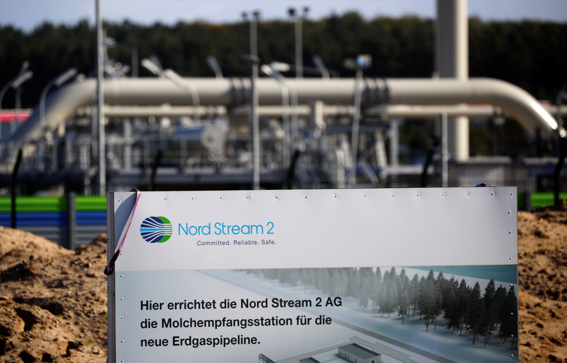 Đường ống Nord Stream 2 đã hoàn thành nhưng chưa bao giờ đi vào hoạt động. Ảnh: AFP