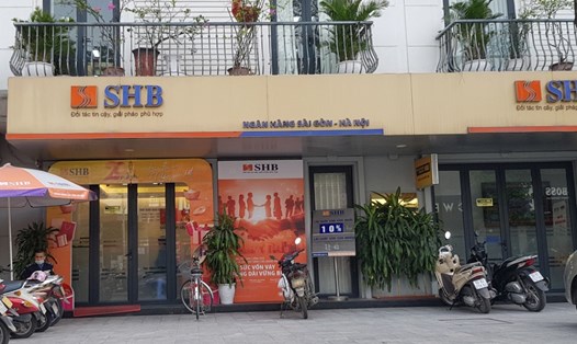 Chi nhánh Ngân hàng thương mại cổ phần Sài Gòn - Hà Nội (SHB) Chi nhánh tại Hà Nam. Ảnh: Nguyễn Trường
