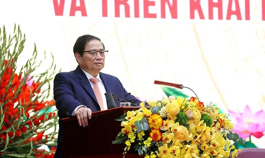 Thủ tướng Chính phủ Phạm Minh Chính phát biểu tại Hội nghị. Ảnh: Dương Giang