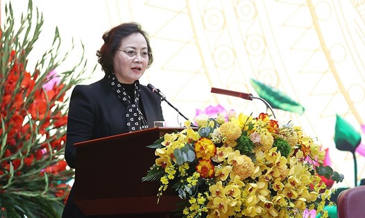 Bộ trưởng Bộ Nội vụ Phạm Thị Thanh Trà. Ảnh: Dương Giang