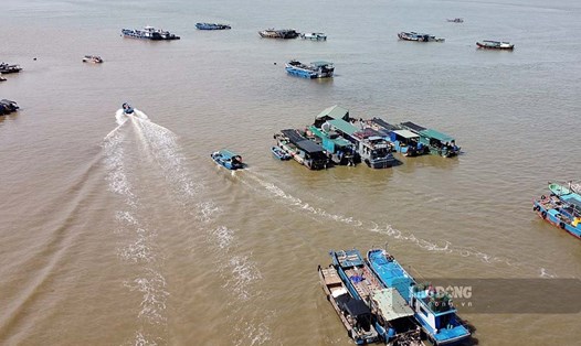 Khu vực vùng biển phường Bình Ngọc (TP Móng Cái) nơi ngư dân mất tích. Ảnh: Đoàn Hưng
